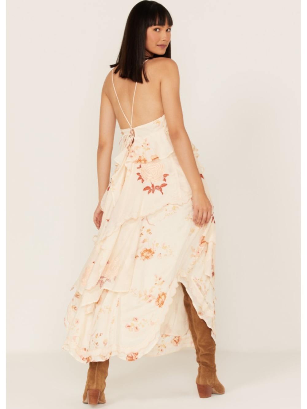 NEW Revolve Free People Audrey Dress Copper Rose Combo Small - Picture 11 of 17